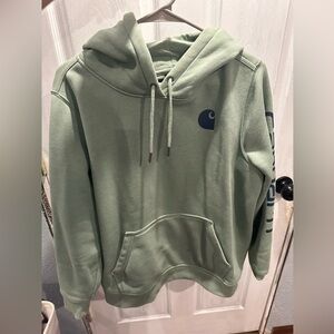 Carhartt - Woman's - Relaxed Fit Midweight Logo Sleeve Graphic Hoodie